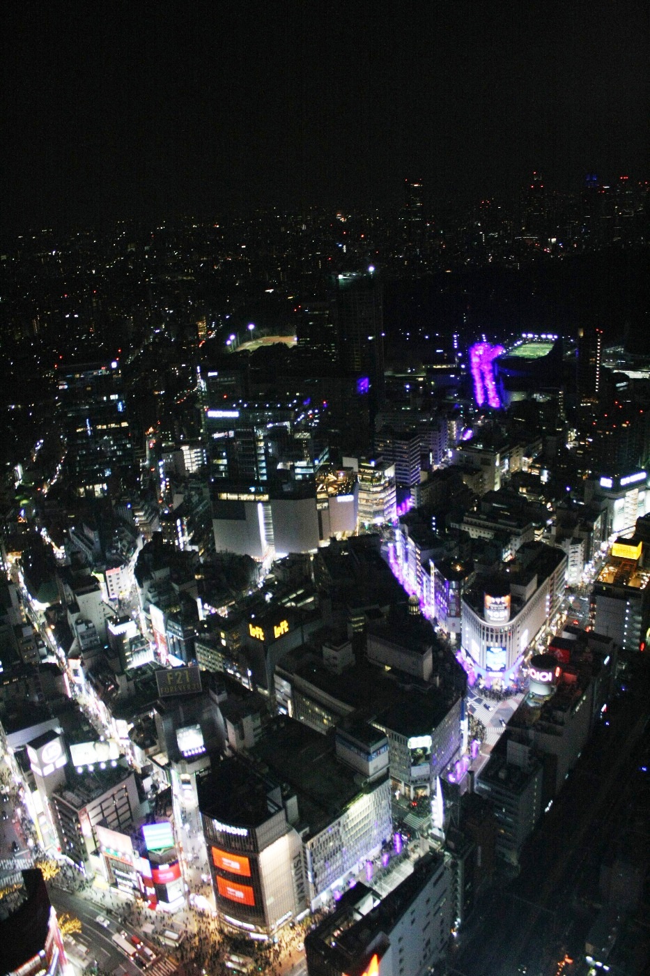 渋谷スクランブルスクエア 展望台SHIBUYA SKY 西方面渋谷109