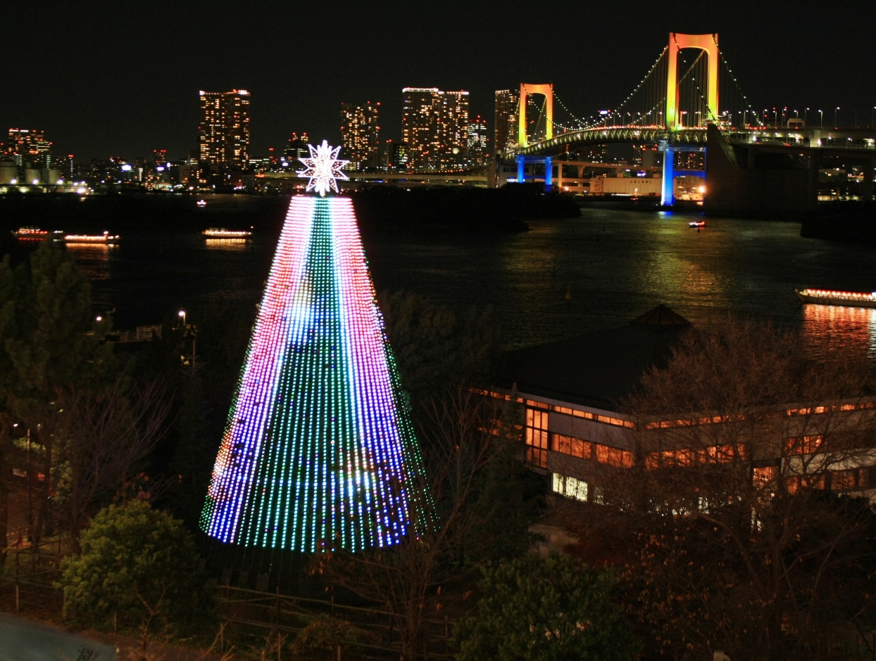 お台場 レインボーブリッジ 台場メモリアルツリー